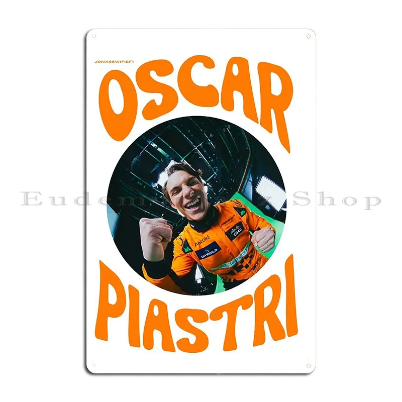 Oscar Piastri Metal Sign Printing Garage Decoration Club Bar Bar Retro Tin Sign Poster