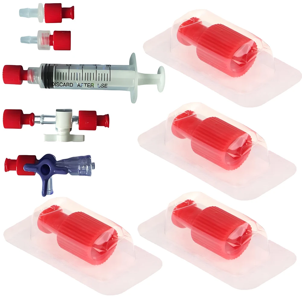 

5~50Pcs Combi-Cap Male/Female Luer Lock Sterile Individual Pack Closure Made of ABS for Medical Equipment