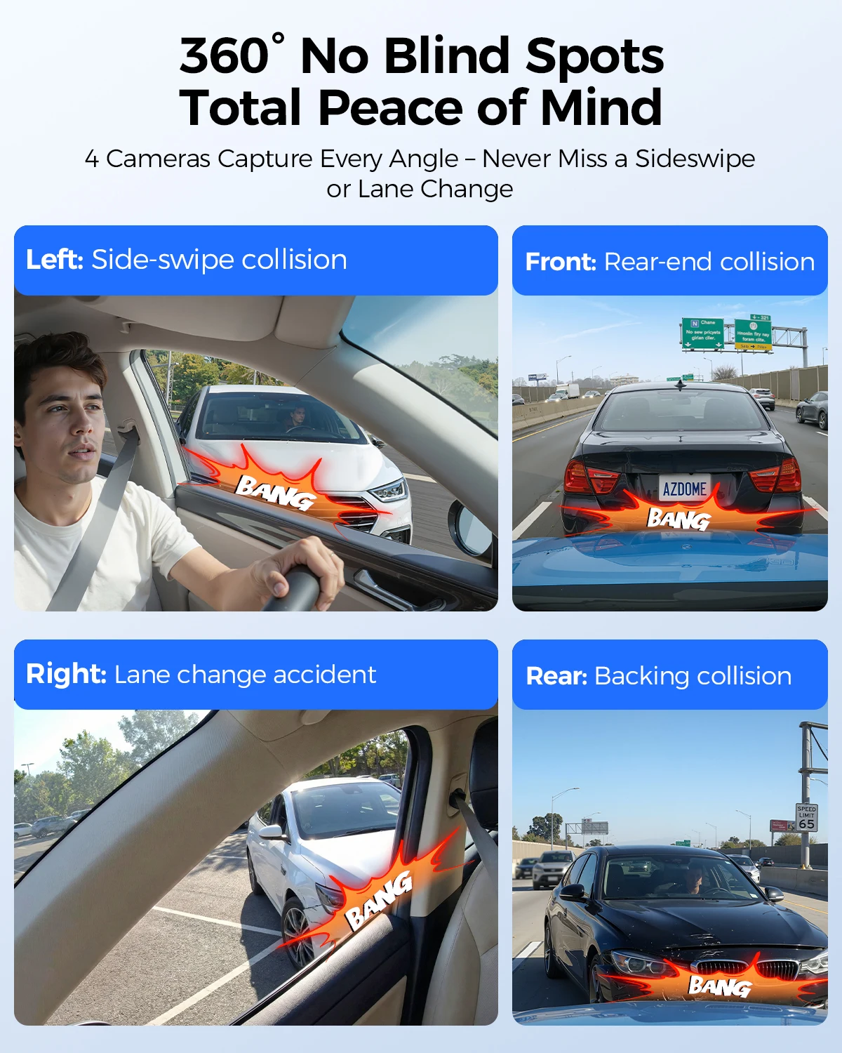 AZDOME M660 2.5K+3*1080P 4채널 차량용 블랙박스 GPS 5G 와이파이 ... - 2