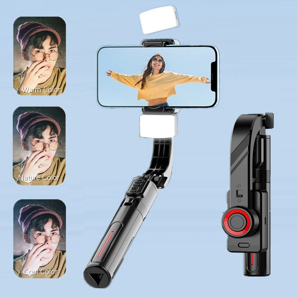 Professional Anti Shake Handheld Gimbals Stabilizer Selfie Stick Mobile Tripod Remote Control for Vertical &Horizontal Shooting