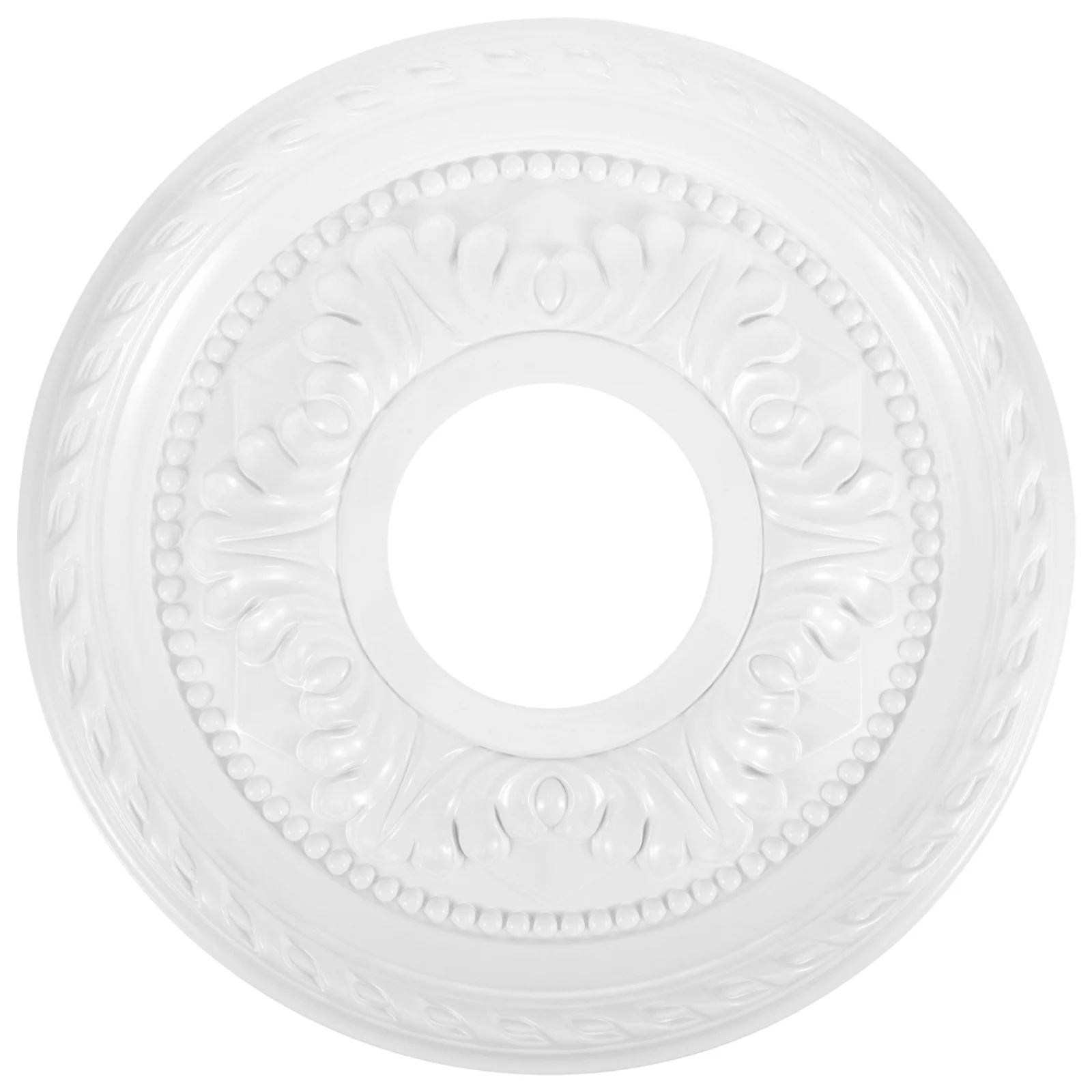 

Ceiling Fan Medallion Decorative PU PVC Durable French Style Ceiling Medallions for Home Commercial Office Lighting