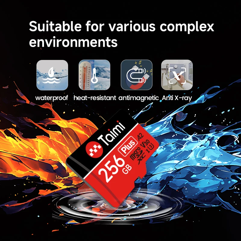 타이미 울트라 microSDXC UHS-I 메모리 카드 - C10, U3, Full HD, A2, 64GB 256GB 고속 쓰기 및 읽기용 마이크로SD 카드