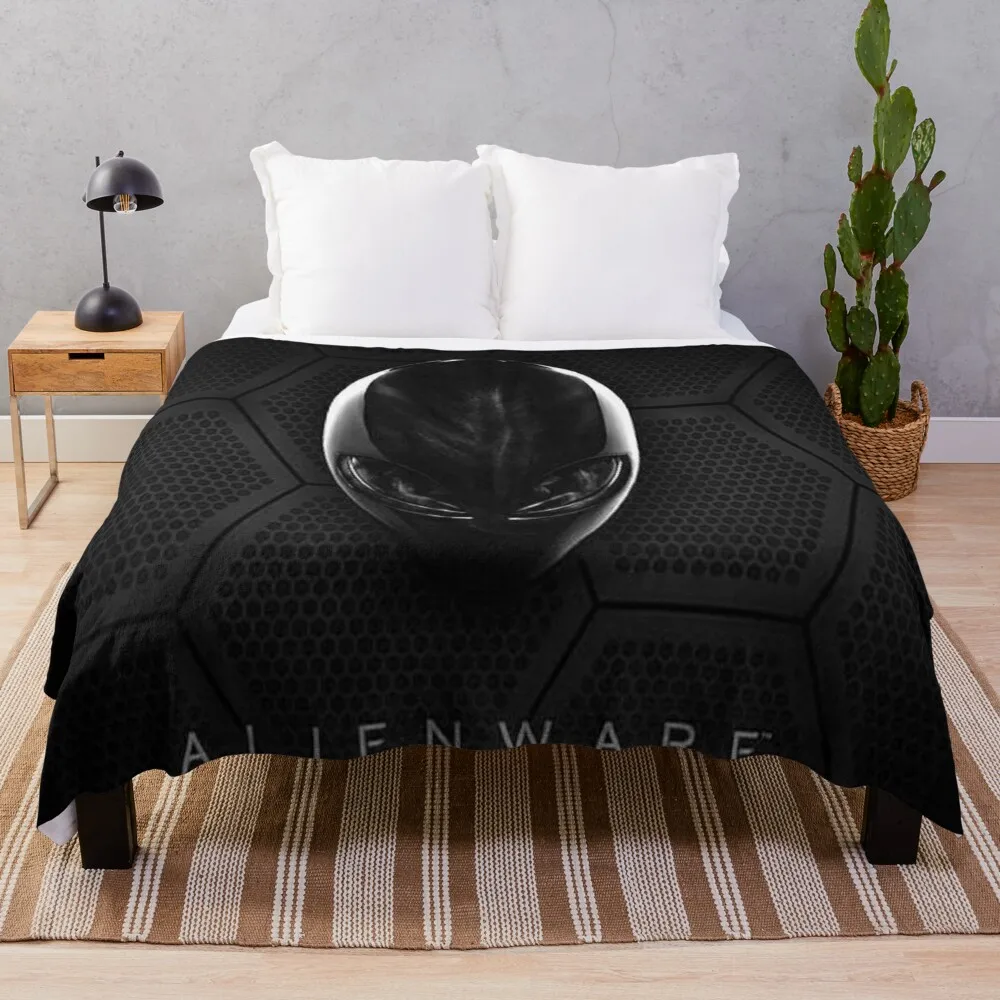 

Alienware PC gamer art Throw Blanket blankets ands Winter beds bed plaid Blankets