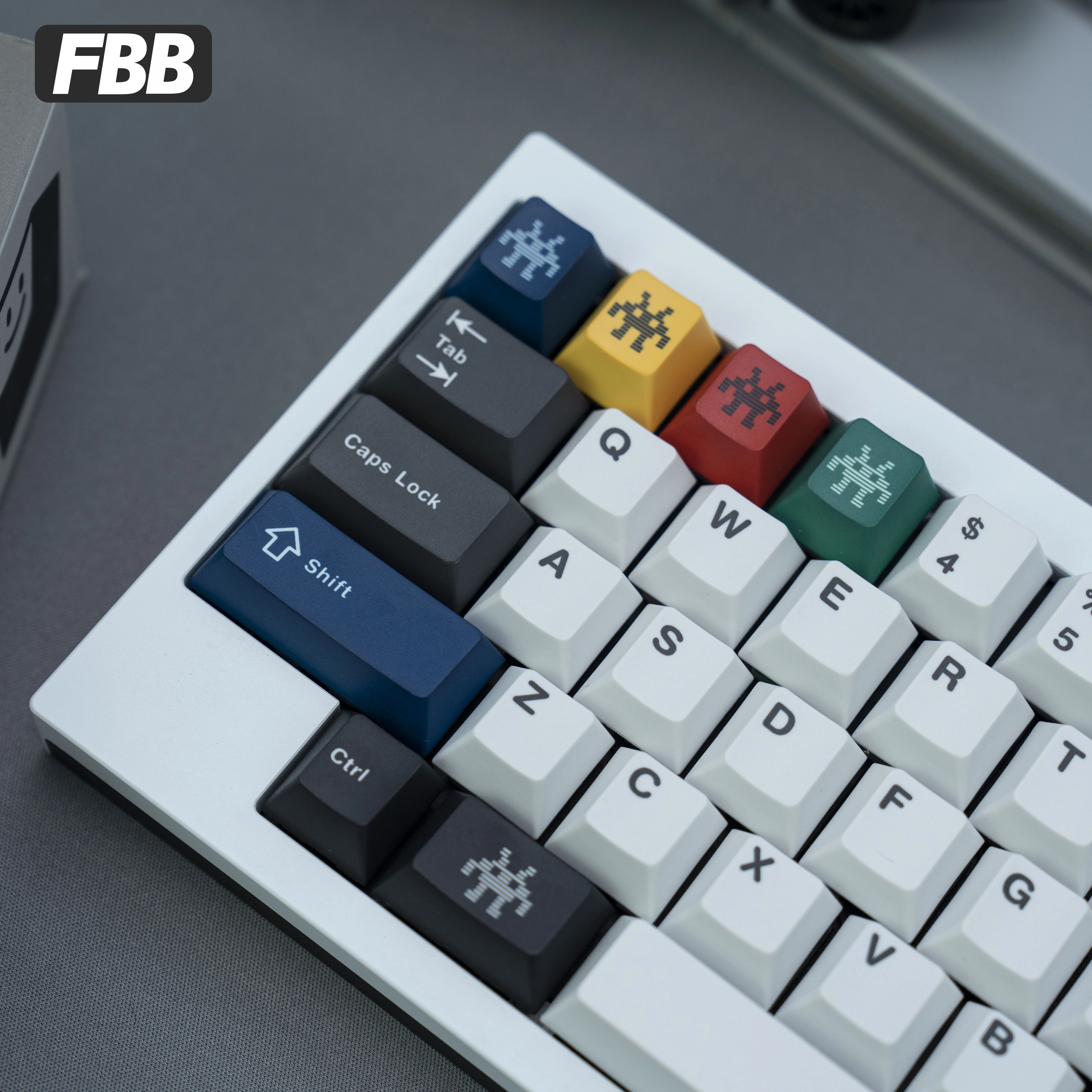 

Колпачки для клавиш FBB 550 в стиле ретро PBT DYE-SUB Серый набор колпачков для механической клавиатуры 60%, 75%, 80%, 96%, 100% аксессуары для ПК своими руками