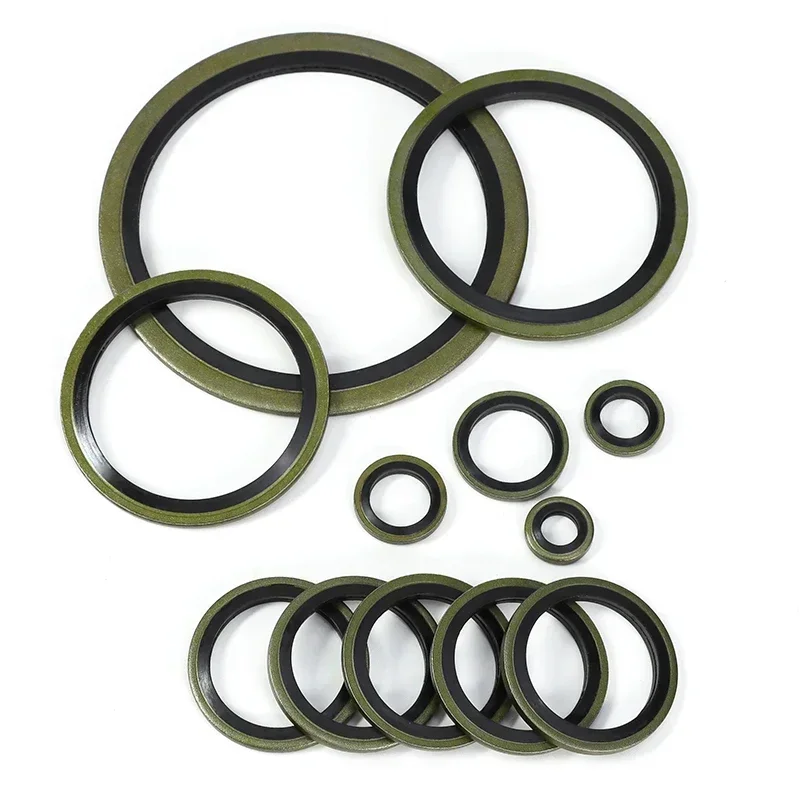 Washer Seal M5 M6 M8 M10 M12 M14 M16 M18 M20~M60 Bonded Washer Metal Rubber Oil Drain Plug Gasket Sealing O Ring Assortment Set