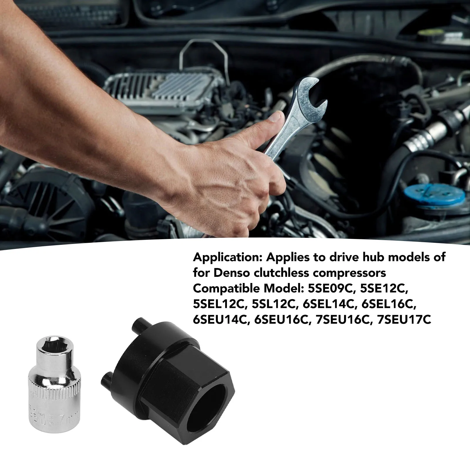AC Compressor  Hub Remover Efficient Performance  Hub Tool Easy To Carry for  Clutchless Compressors