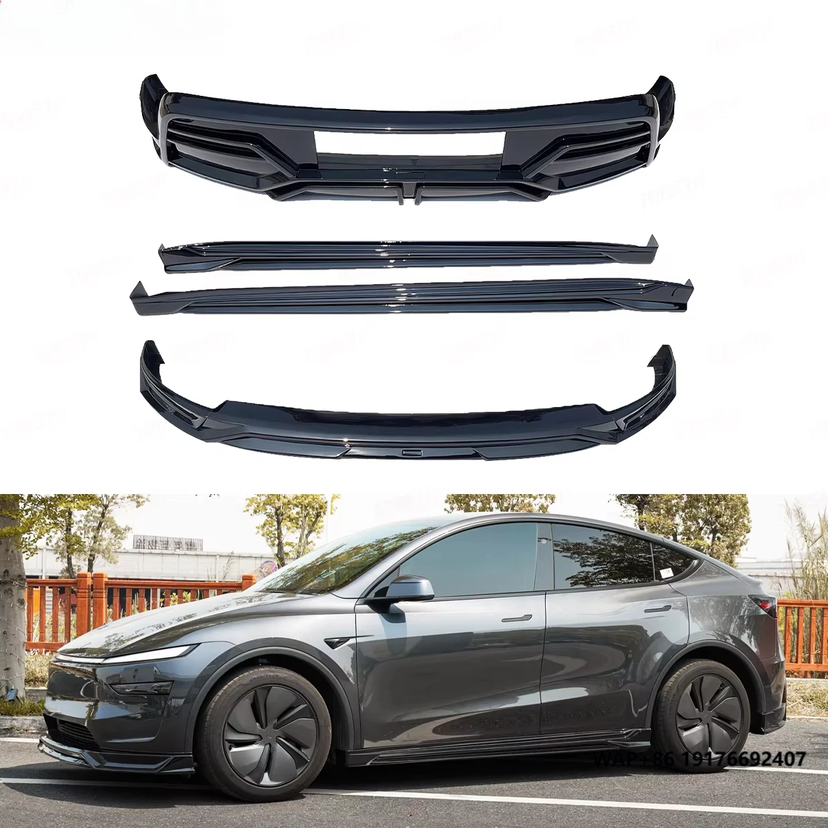 2025+‘Tesla Model Y ABS Sport Body Kit New Condition Juniper Front Lip Side Skirts Rear Diffuser Upgrade Bumper