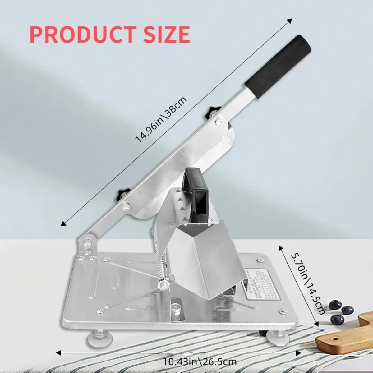 Upgraded Stainless Steel Manual Frozen Meat Slicer Meat Cutter for Beef Mutton Bacon Home Food Slicing Machine Hot Pot BBQ