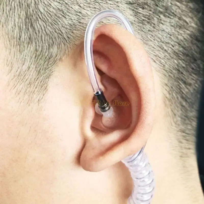 F62C 스프링 에어 튜브 워키 토키 이어폰 코일 음향 공기 튜브 이어 플러그 교체