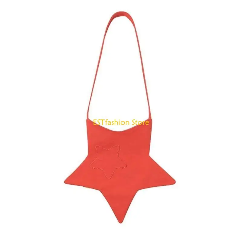 Y5GC Women Cartoon Bag Star Shaped Crossbody Bag Solid Color Inclined Shoulder Bag Portable Large Capacity Shoulder Bag