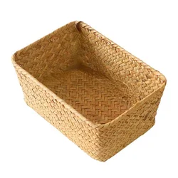 Wicker Weave Storage Basket for Kitchen Fruit Dish Food Bread Sundries organizer Rattan Picnic Container Storage Case WF