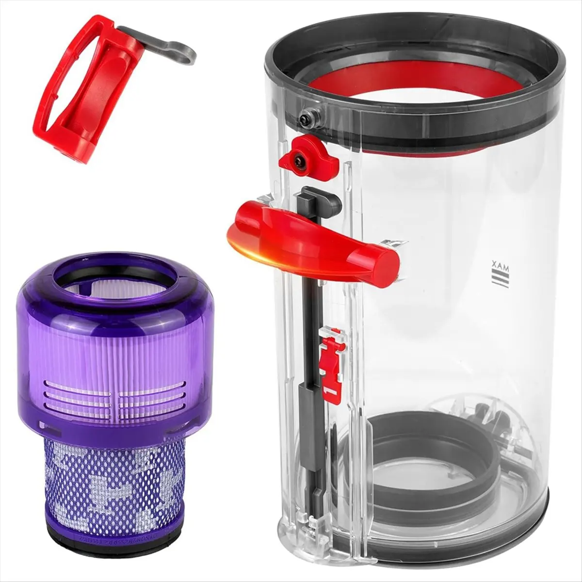 

M08K Большой пылесборник для пылесоса Dyson V11 V15 SV14 SV15 SV22, сменный пылесборник с замком переключателя фильтра HEPA