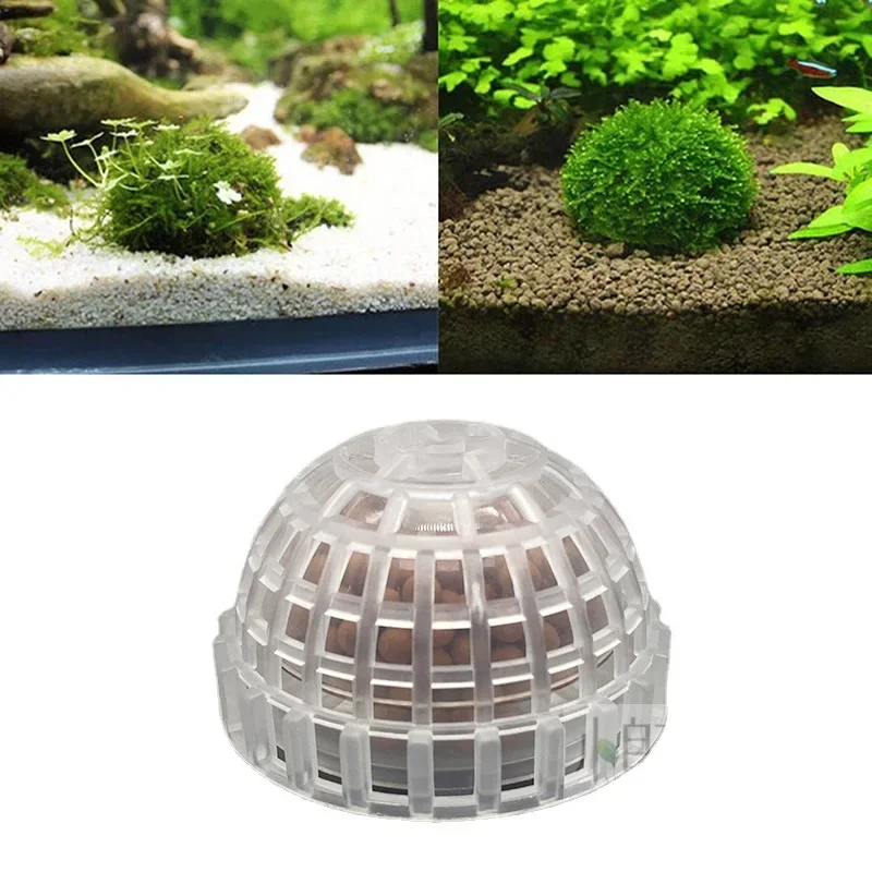 Suministros de decoración para mascotas acuáticas, Bola de musgo para acuario, filtro de plantas vivos para camarones de Java, accesorios de decoración de pecera, 1 unidad