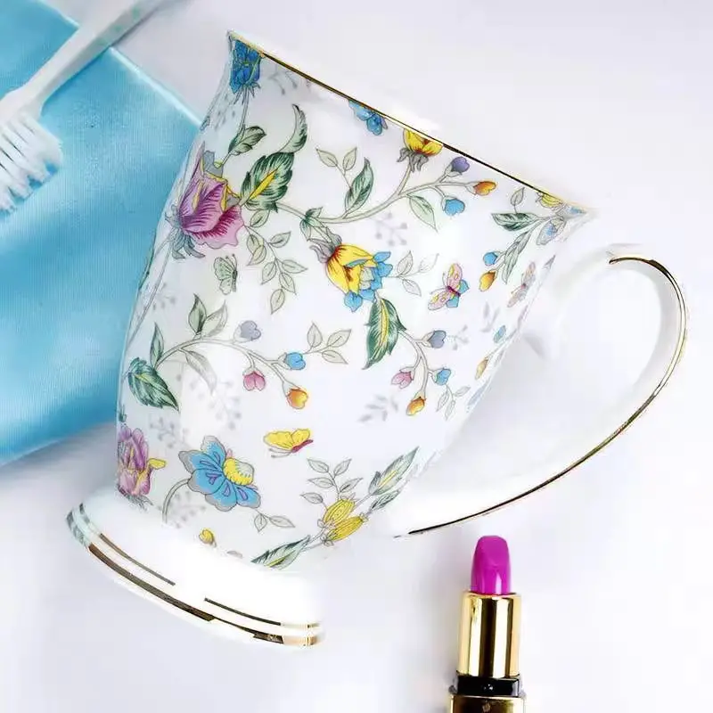 Tangshan بالجملة كأس المنزلية القهوة الحليب الشاي بعد الظهر السيراميك الإفطار كوب الإعلان هدية العظام الصين القدح #3