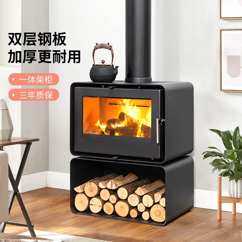 Real Fire Wood Fireplace Heating Firewood Fireplace Living Room Villa Homestay Rural Household Indoor Real Fire Wood Fireplace