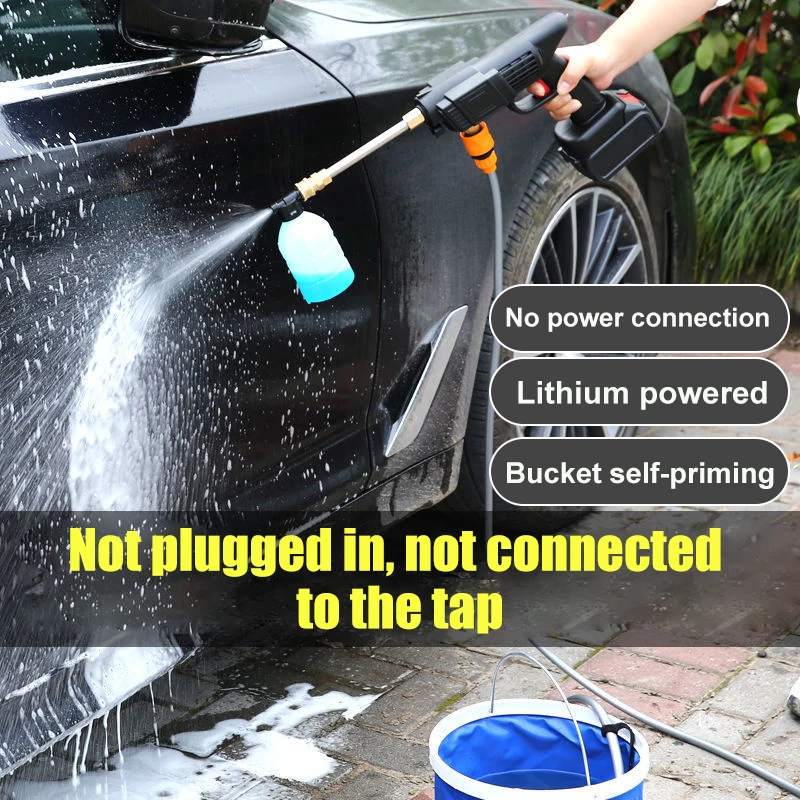 20000mAh Cordless High Pressure Car Washer Spray 30BAR Pressure Washer Gun Rechargeable Foam Sprayer Water Gun Car Cleaning Tool