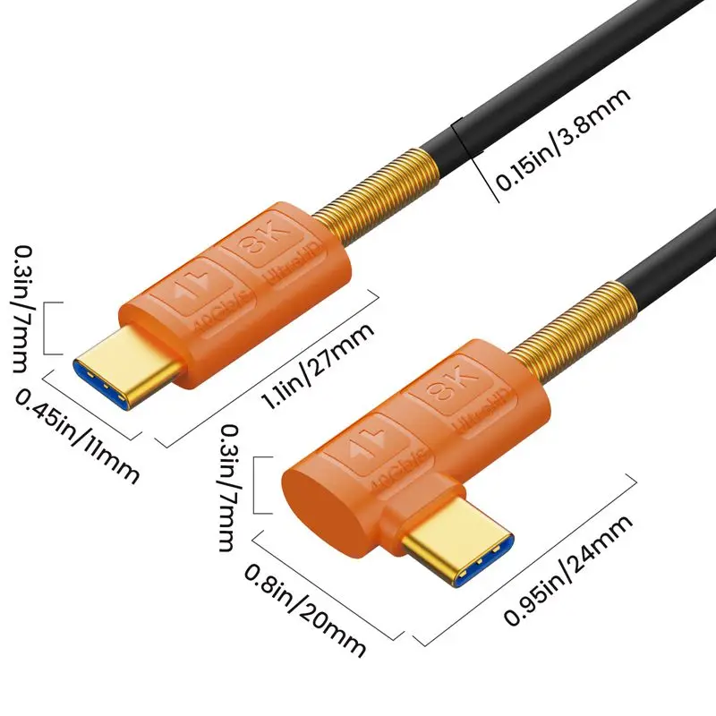 Miękki silikonowy kabel USB4 do transmisji danych typu C męski na męski kompatybilny z Thunderbolt 40 Gb/s szybkie ładowanie 8K kabel projekcyjny PD240w — zdjęcie produktu 3