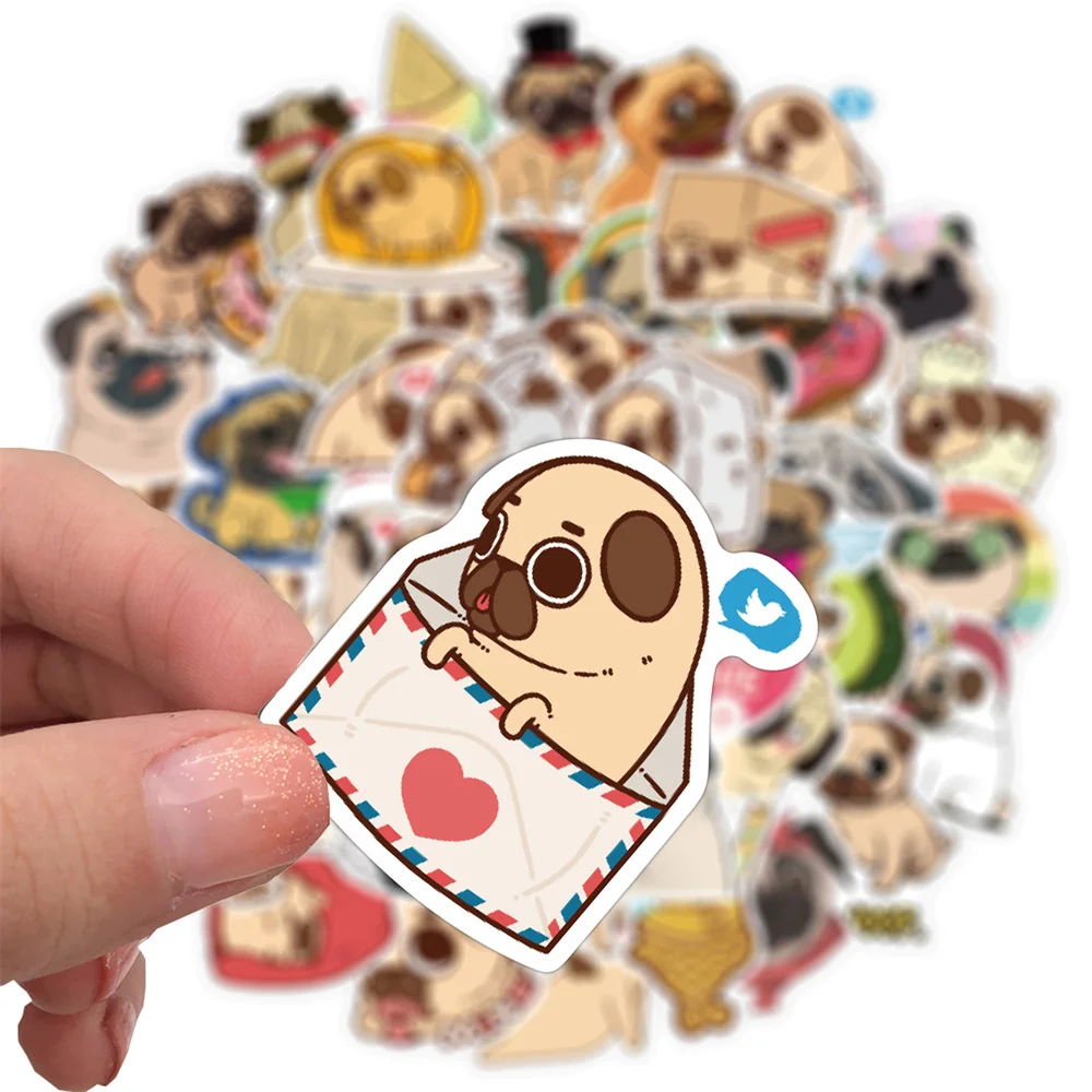 50pcs Cute Dog Shar Pei Stickers For Guitar Notebooks Laptop Stationery Pug Kawaii Sticker Pack Aesthetic Scrapbooking Supplies