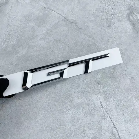 3D ABS Logo GT Emblem Letters Badge Car Rear Trunk Sticker for BMW F34 E36 E46 F07 G32 650 535i 630i 3 5 6 Series GT Accessories