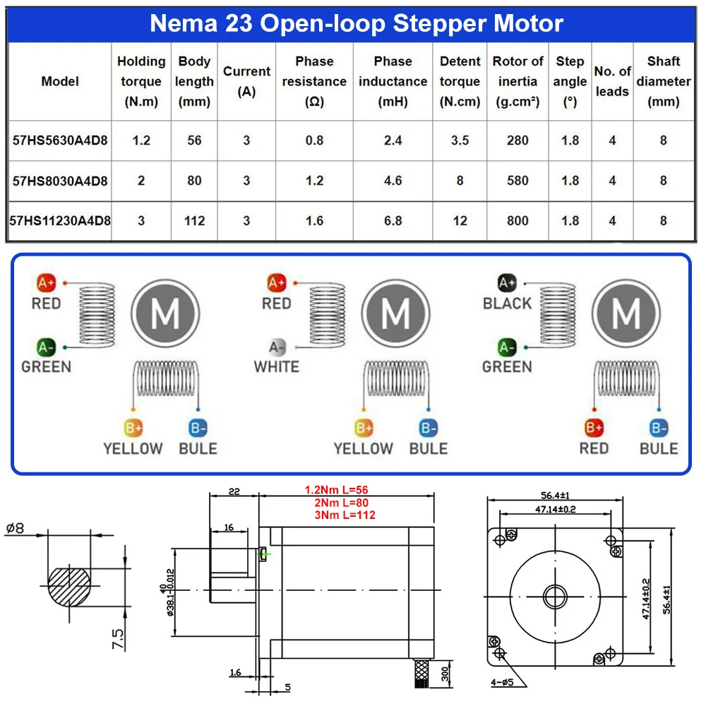 57mm Nema23 Closed Loop Geared Stepper Motor Driver Set DC24-48V Built-in Encoder Low Backlash Reducer For CNC Laser Welding