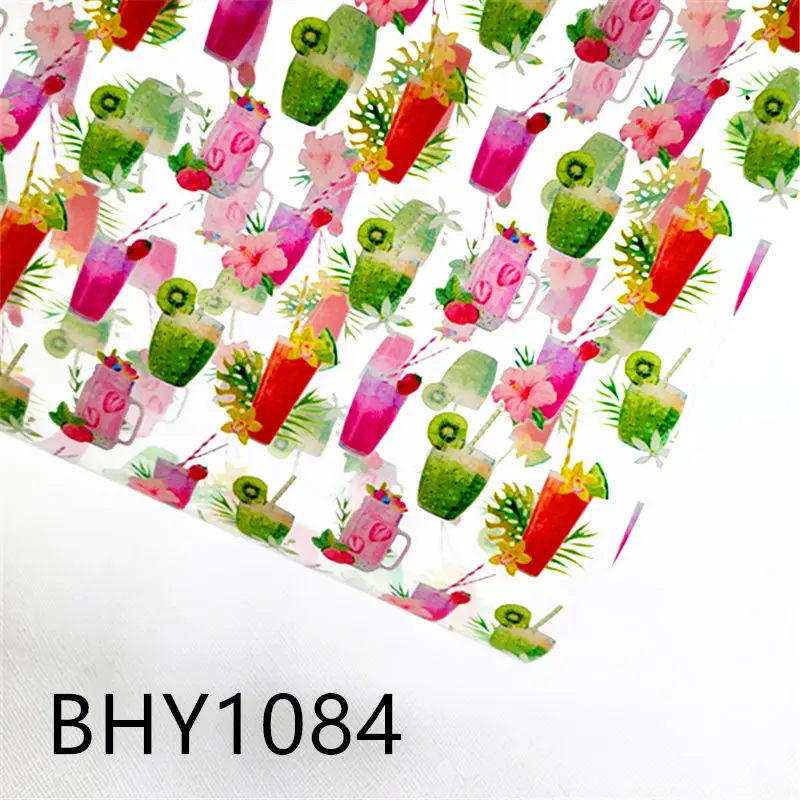 20*33CM A4 size fruit juice print transparent jelly sheet UV print PVC bow bag fabric