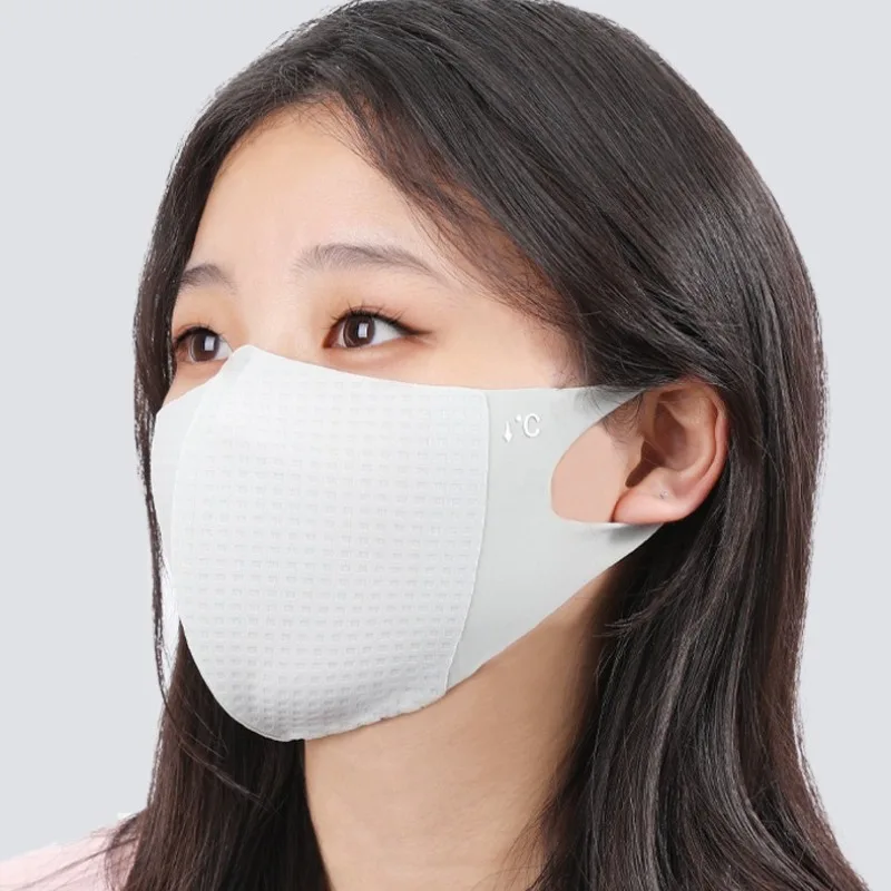 1PCS ฤดูร้อน Breathable Wage หน้ากากป้องกันแสงแดดสําหรับผู้หญิงและแห้งเร็วผ้าไหมน้ําแข็ง Cool Sensation UV ป้องกัน Masksk