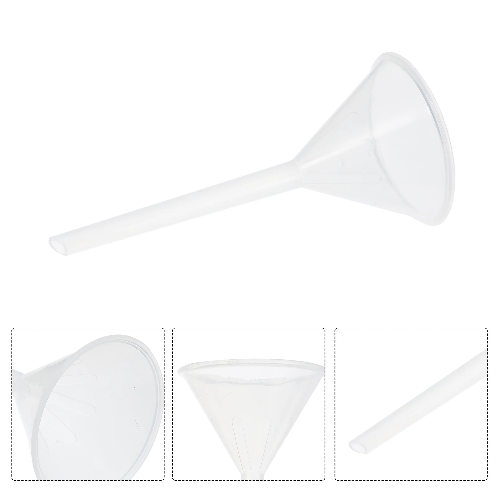 12pcs Plastic Funnel 75Mm Laboratory Filter Triangle Scientific Clear Funnel For Chemistry Experiment Sub-Packaging Durable