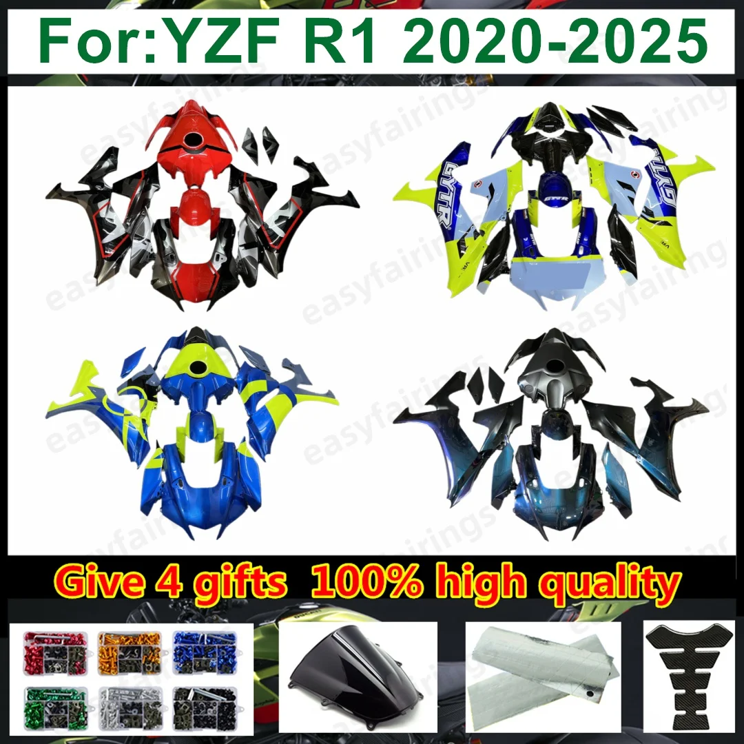 Durable ABS Plastic Full Body Fairing Kit Body Panels Fit For R1 2020‑2024 R1M Motorcycle Fairings Outer Cowling Assembly Set