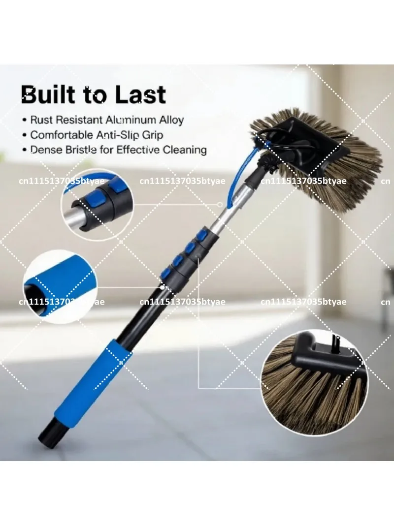 Solar Panel Cleaning Brush 12FT 18FT Aluminum Pole Water Fed System for Window Cleaning 3.6M 4.8M