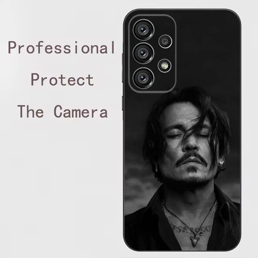 J-Johnny D-Depp  Phone Case For Samsung Galaxy A91,A80,A73,A72 ,A71,A53A52,A32 ,A31A22,A21s,A20,Black Cover