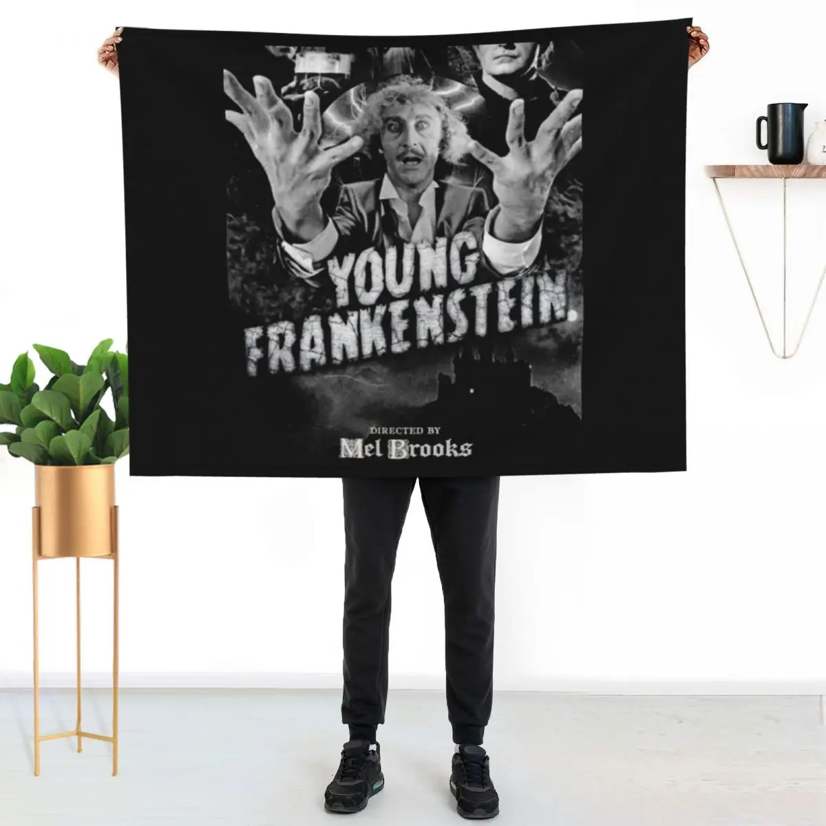 Young Frankenstein PillowYoung Frankenstein Throw Blanket Baby Extra Large Throw Beautifuls Loose blankets ands Furry Blankets