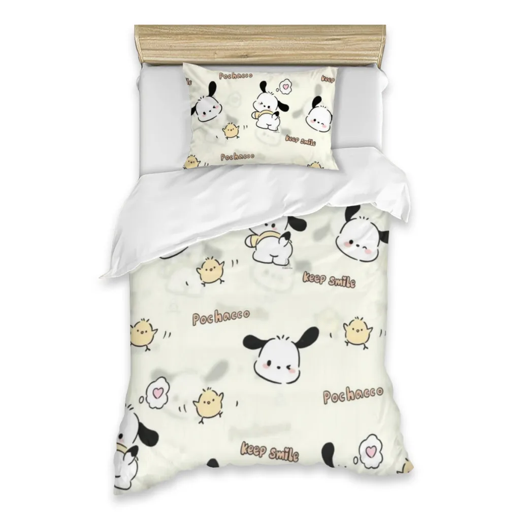 

Pochacco Bed Sheets Set Comforter Quilt Cover Duvets Single Bedding