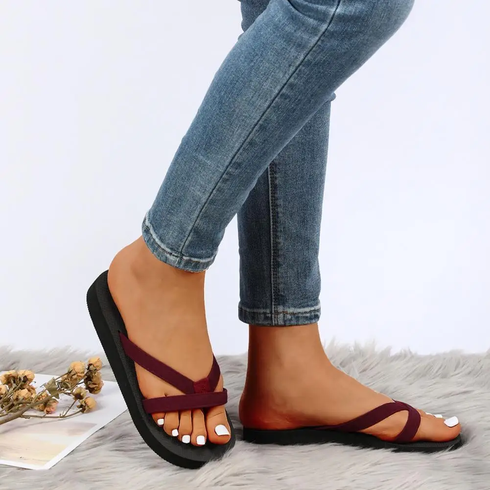 Fashion Summer Outdoor Beach Slippers Women Flat Open Toe Flip Flops Summer Casual EVA Home Basic Sandals Bathroom Slippers 2024