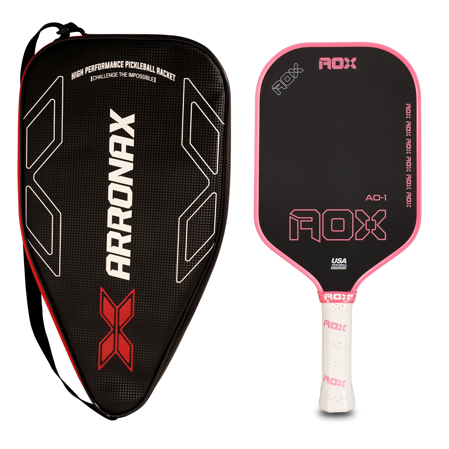 Arronax Professional Fiberglass Pickleball Paddle - Lightweight, High Spin,Durable 16mm Racket with High Friction Carbon Surface