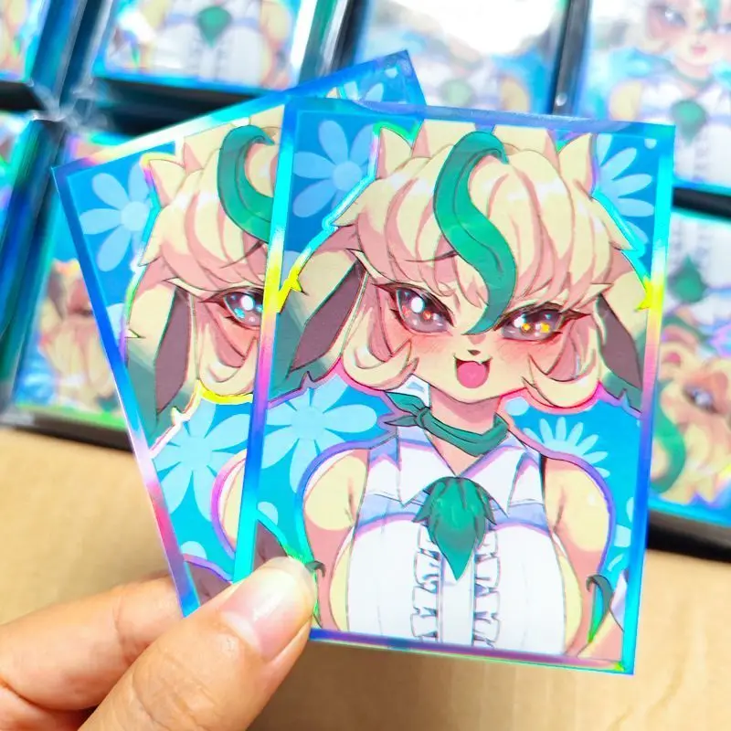 

PTCG 60pcs/set ACG Fan Leafeon Diy Board Game Card Holder DTCG PTCG WS Eevee Anime 66x91mm Game Collection Card Protective Cover