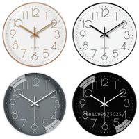 12-Inch 3D Digital Wall Clock Minimalist round Shape Home Bedroom Living Room Decor Battery Operated High Sense Display Clock