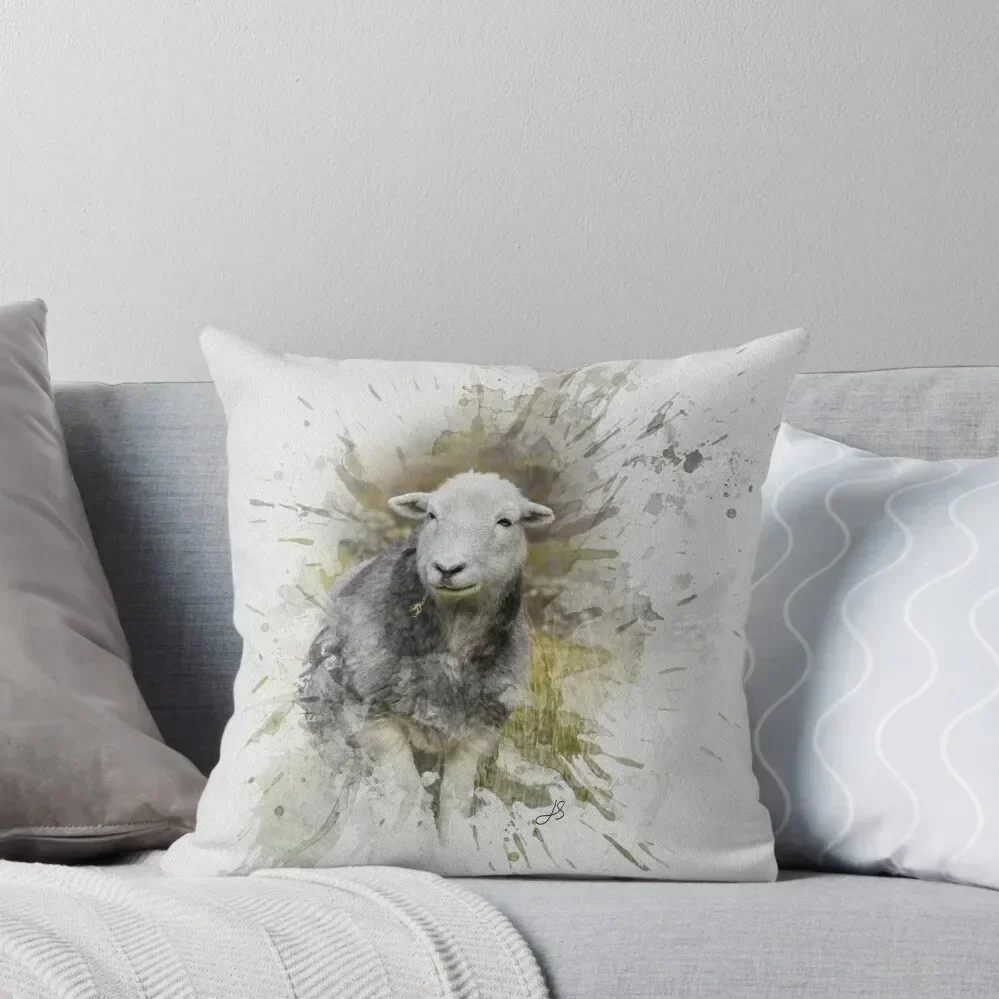 

Herdwick Sheep Watercolour Photograph Throw Pillow Cusions Cover sleeping pillows pillow