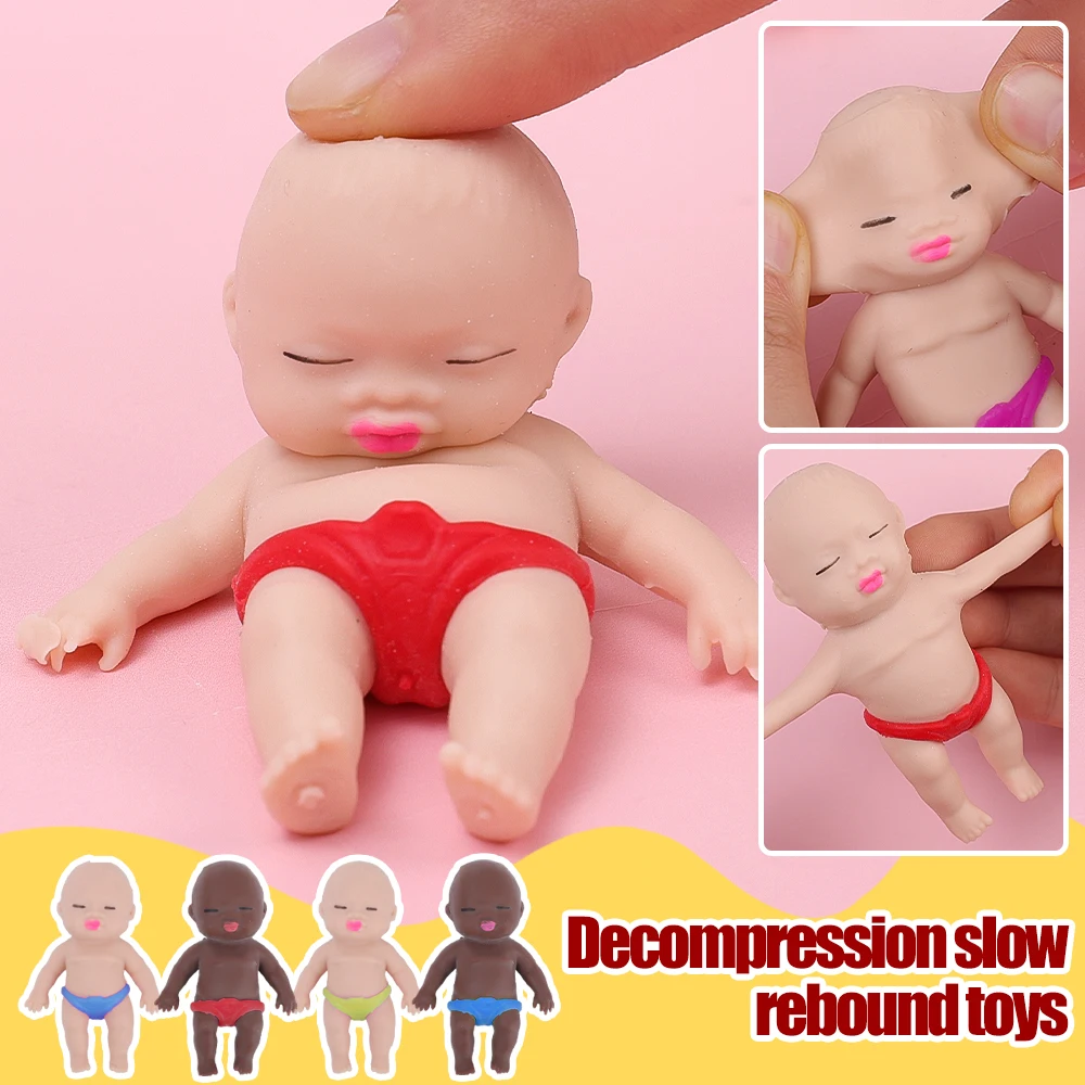 Mini Palm Child Doll Pinch Joy Toy Cute Simulation African Doll Pinch Face Slow Rebound Toy Adult Decompression and Release Prop