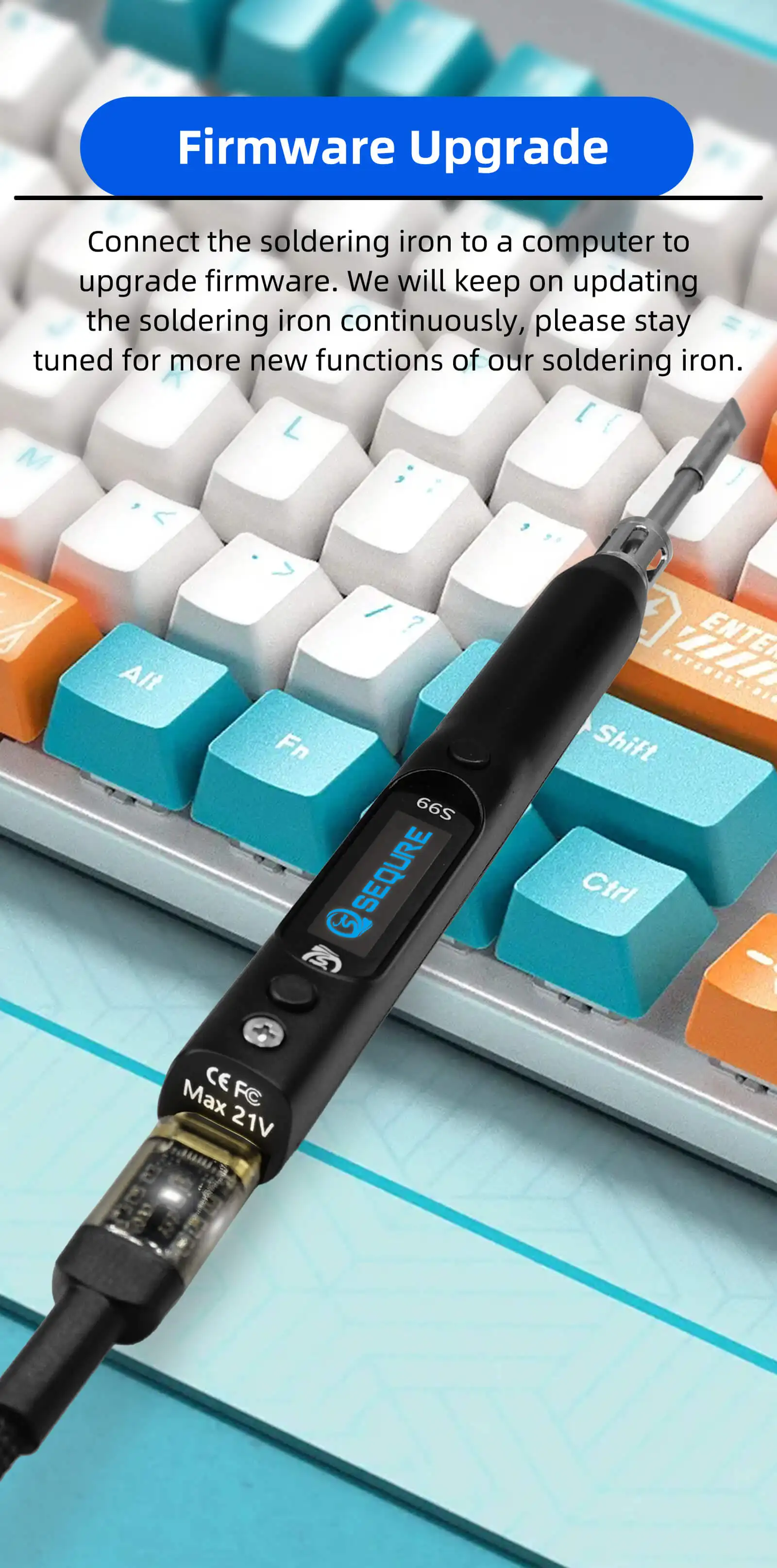 SEQURE S99 Repair Tool High Power 75W/150W Soldering Iron with C245 Tip Compatibility Anti-Static Welding Pen for Drone RC Model