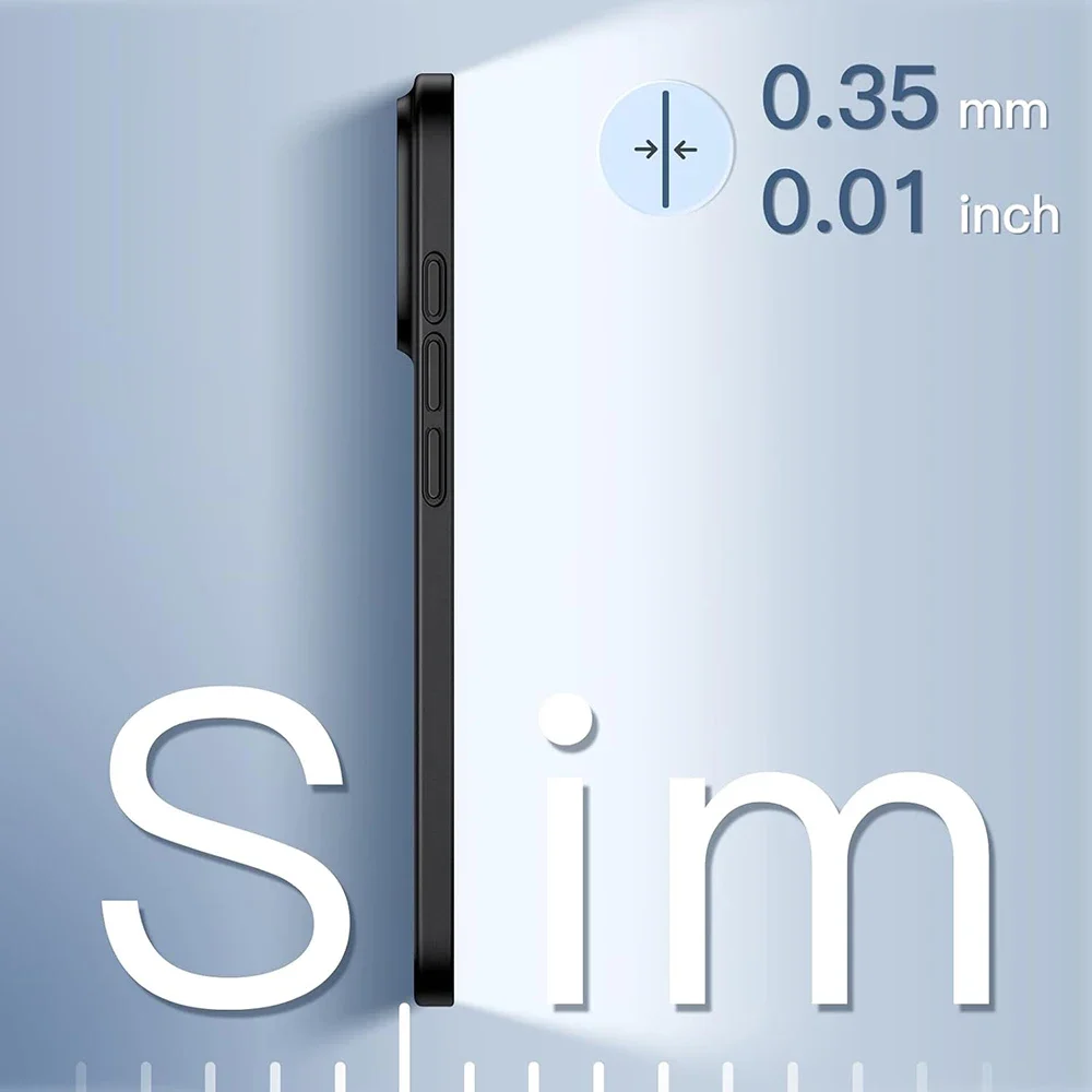 حافظة فاخرة من السيليكون غير اللامع لهاتف آيفون 16 15 14 13 برو ماكس بلس غطاء خلفي صغير رفيع للغاية أسود متجمد غلاف عادي #3