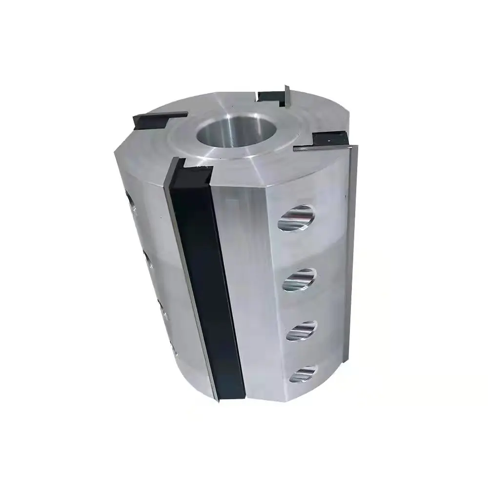 122/137mm Dia 30mm 35mm 40mm Hole Aluminum Body 4-Wing HSS Knives Shaper Cutterhead Spiral Planer Moulder Cutter Head