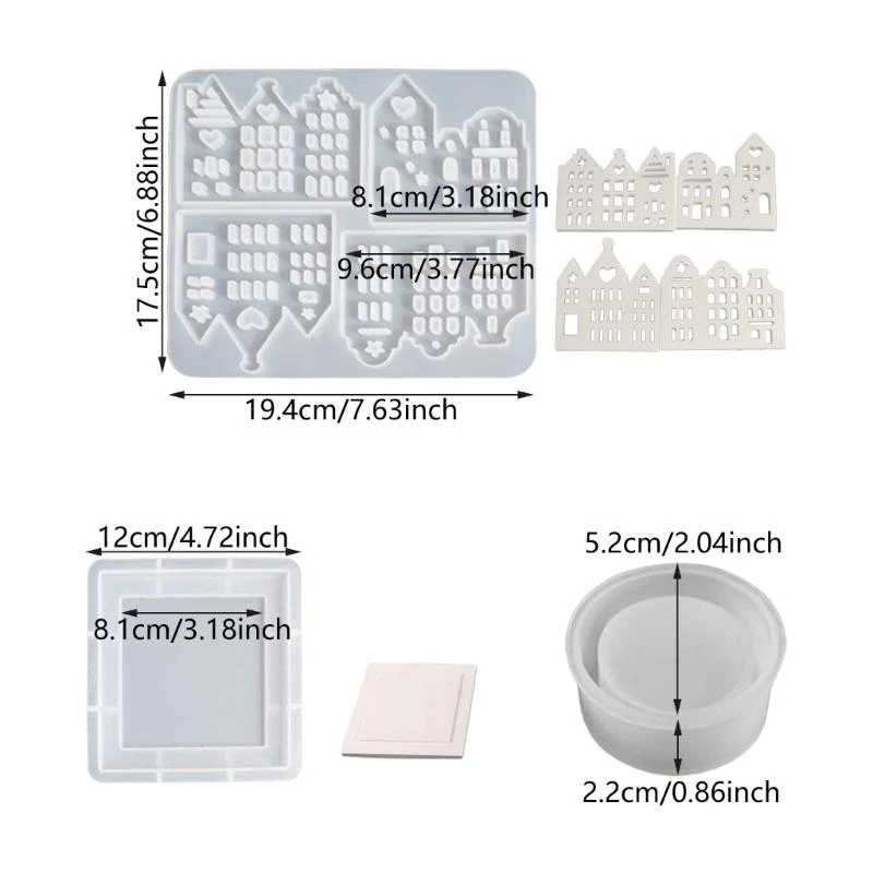 

G7NC Reusable Silicone Moulds House Silicone Holder Mold Perfect for Hand-Making Enthusiasts and Family Activity
