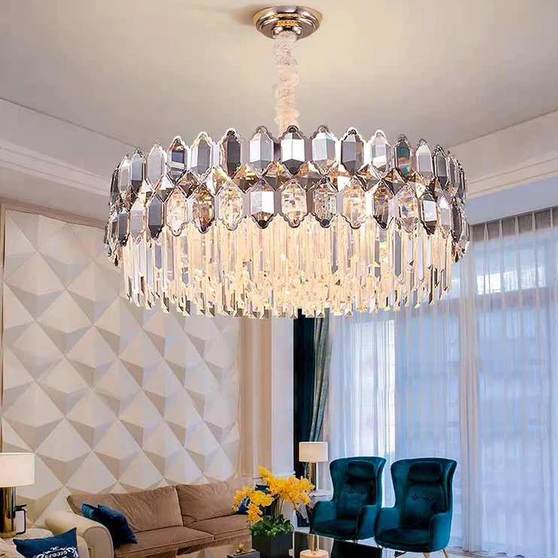 Light Luxury Crystal Chandelier Postmodern Luxury Atmosphere Living Room Dining Room Bedroom Lamp New