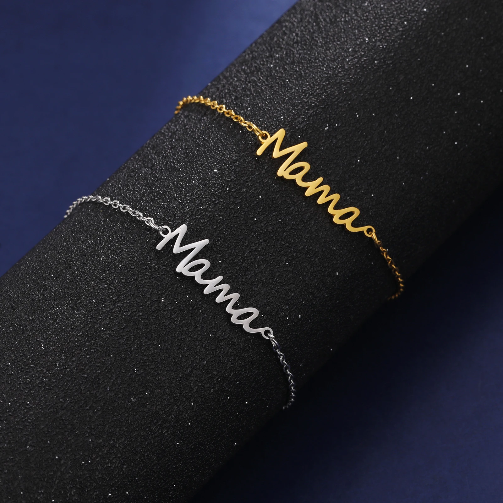 Mama Letter Bracelet for Women New Trend Stainless Steel Gold Silver Color Bracelet Jewelry for Mon Mother's Day Gift Wholesale