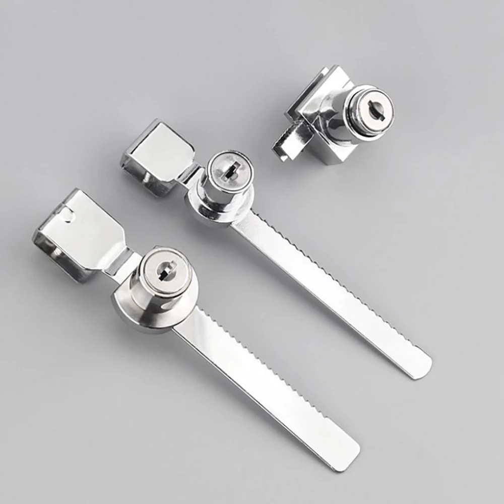 1Pcs Zinc Alloy Glass Lock No Perforated Display Cabinet Glass Door Cabinet Wine Cabinet Sliding Single&Double Glass Door Lock