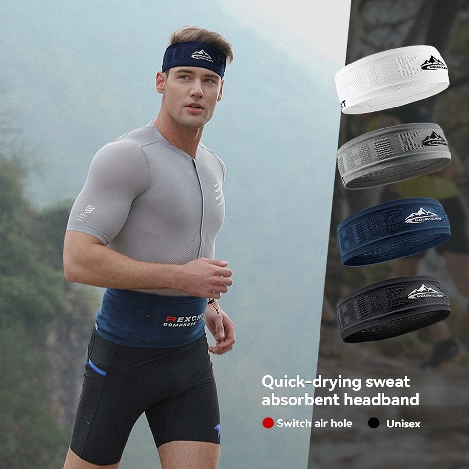 Adjustable Sweat Visor - Stretch Elastic Back, Quick Dry Running Visor, Multi GTUBIKE Cooling Stretchy Visor Unisex Sweatband for Men and  main image 4