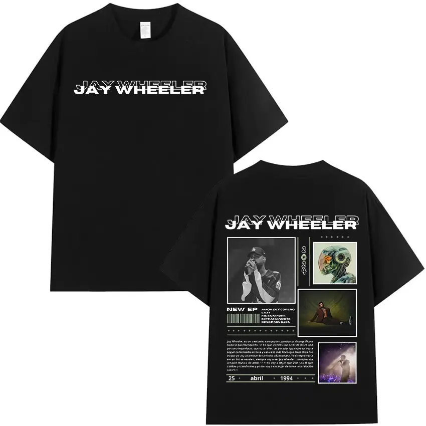 

Rapper JAY WHEELER Tour 2025 Graphic T Shirts Men's Retro Fashion Cotton Short Sleeve T-shirt Man Hip Hop Gothic Clothing Tshirt