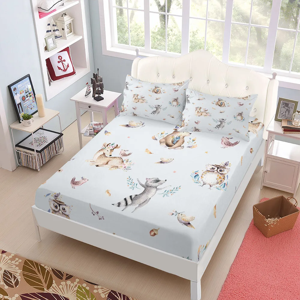 William Morris Larkspur Vintage DIY Fitted Sheet Set King Queen Double Full Size Bed Linen Set 25cm Deep