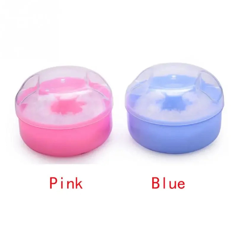 New High Quality Baby Soft Face Body Cosmetic Powder Puff Talcum  PP Box