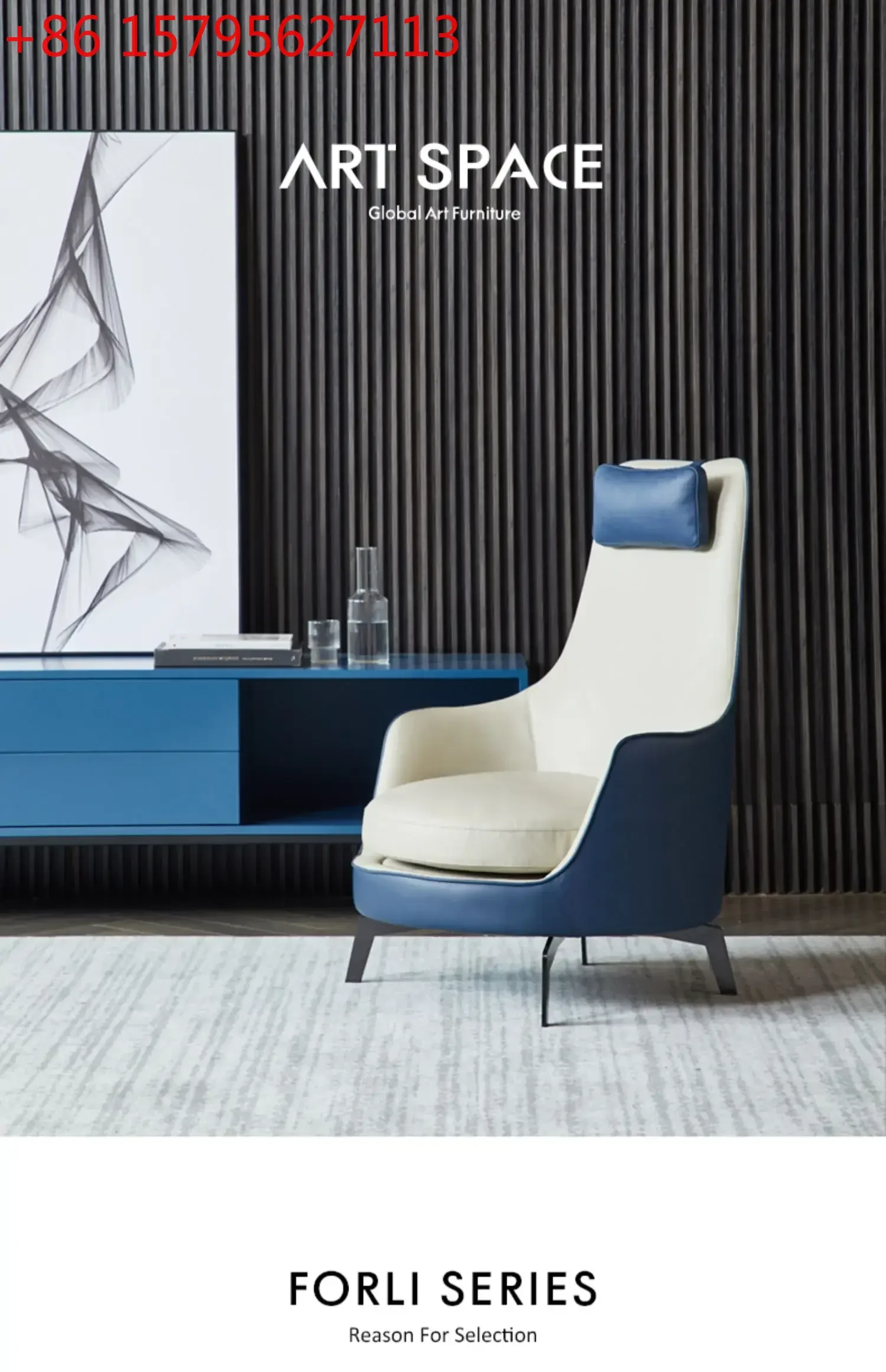 

Italian Light Luxury Fabric Leather Single-Seat Sofa Chair Nordic Modern Minimalist Casual Tiger Study Chair